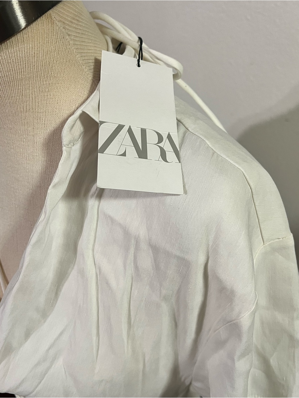 Zara White Satin Two-Piece in one Dress - Picture 10 of 13